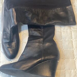 Michael Kors - Leather & Fabric Knee High Boots - Size 11